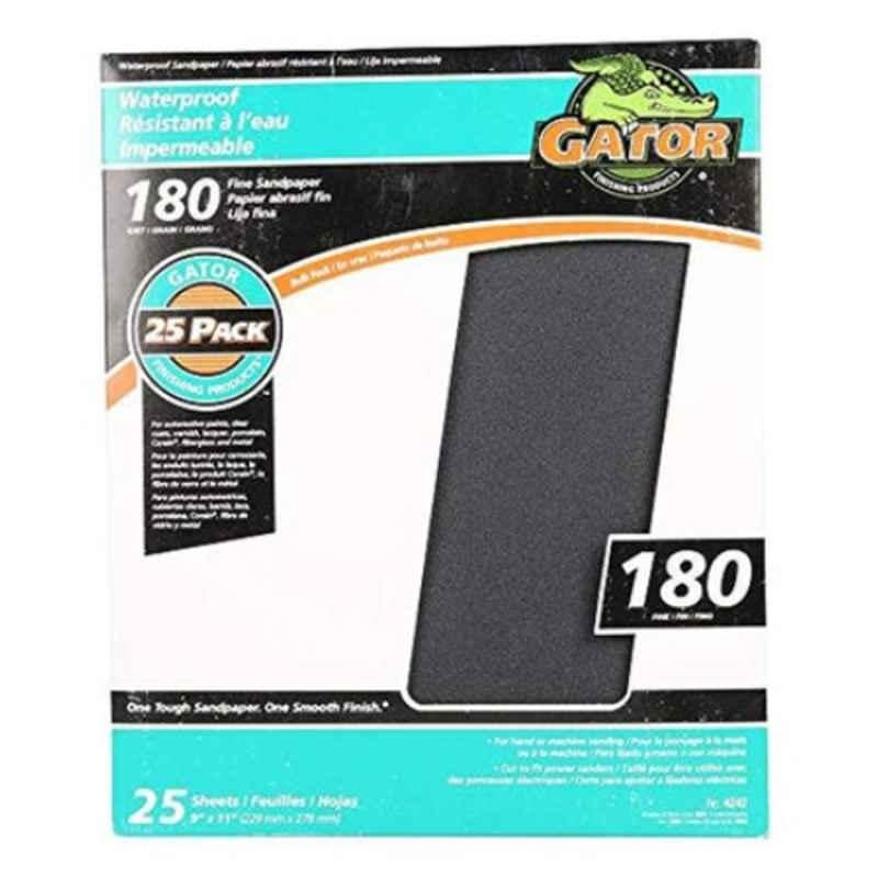 Gator 180 Grit Grey Waterproof Sandpaper (Pack of 25)