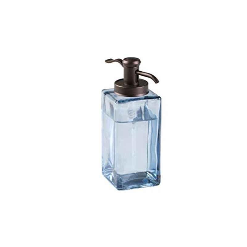 iDesign Bosphorus Blue Glass Liquid Soap Dispenser, 70553ES
