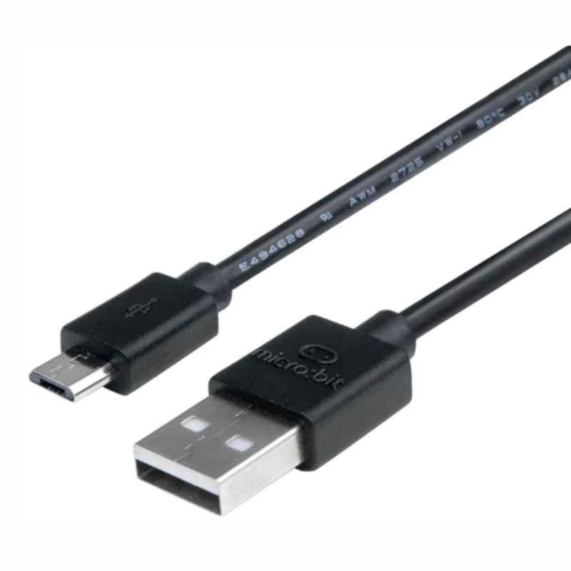 BBC Micro Bit 0.3m PVC USB 2.0 Black Type A to Micro Type B USB Cable, TIFCW0092