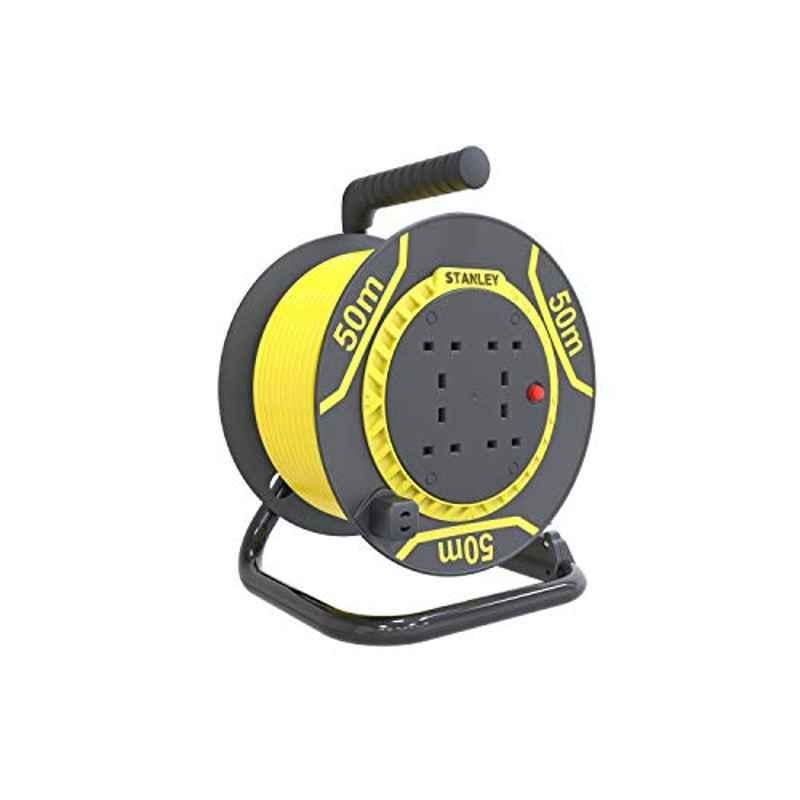 Stanley 3120W 50m Power Extension Cable Reel with 4 Sockets