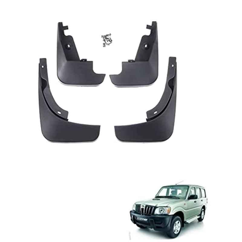 Kozdiko 4 Pcs O.E Type Custom Fit Front & Rear Mud Flap Set for Mahindra Old Scorpio
