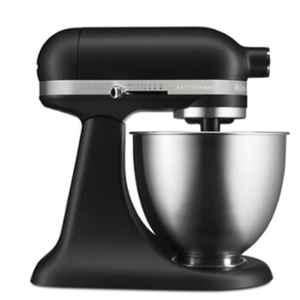 KitchenAid Artisan Mini 250W 3.3L Full Die Cast Metal Black Matte Tilt Head Stand Mixer, 5KSM3311XDBM