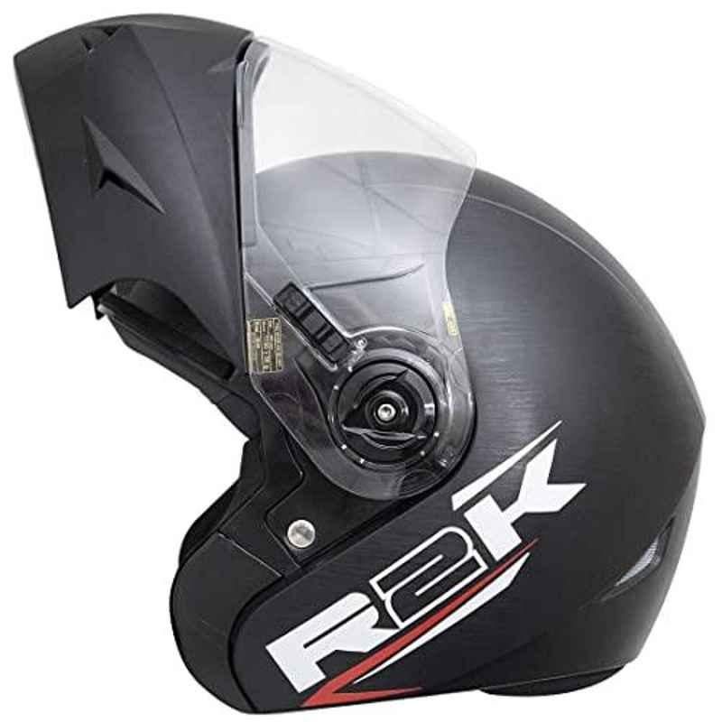 Steelbird Oscar Classic ABS Black Reflective Flip-Up Helmet, Size: (L, 600 mm)