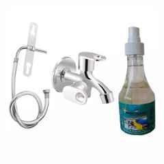 Fastgear Prime Stainless Steel Silver Chrome Finish Bathroom Faucet Set, FG2253