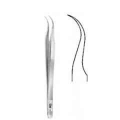 Alis 11.5cm/4 1/2 inch Micro Forceps 0.2mm Curved, A-GEN-252-11