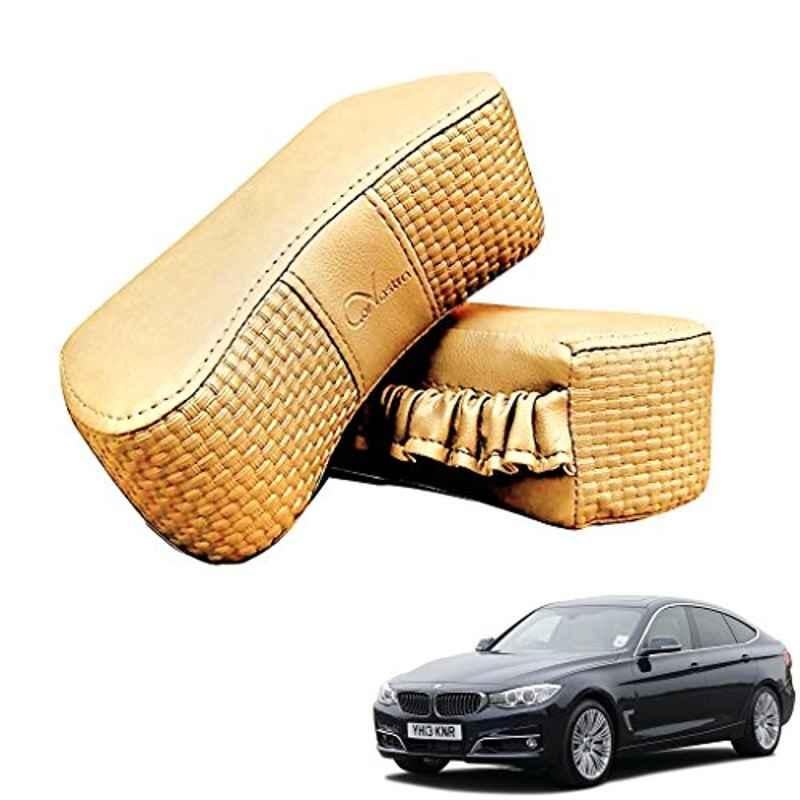 Kozdiko 2 Pcs Memory Foam Beige Luxurious Neck Rest Set for BMW 3GT, koz_24551