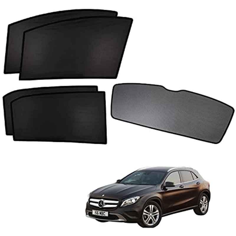 Kozdiko 5 Pcs Polyester Black Non Magnetic Window & Rear Sun Shades Set for Mercedes Benz Gla Class