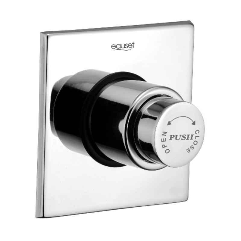 Eauset Allied 40mm Brass Chrome Finish Single Flow Water Divertor Concealed Flush Valve with Square Flange, CCD286