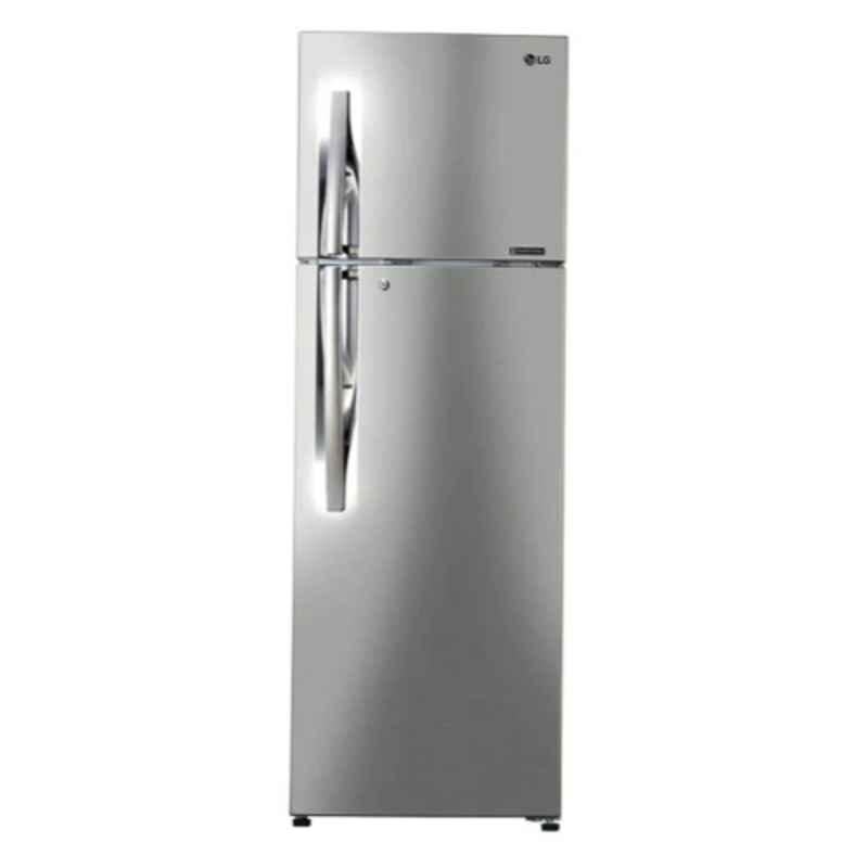 LG 284L 2 Star Shiny Steel ConvertiblePLUS Double Door Refrigerator with Smart Inverter Compressor, GL-T302RPZY