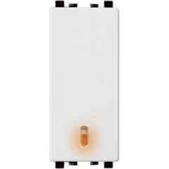 Schneider Electric ZENcelo 16-20A 1 Way White Full Flat Module Switch with Neon, IN8481/16