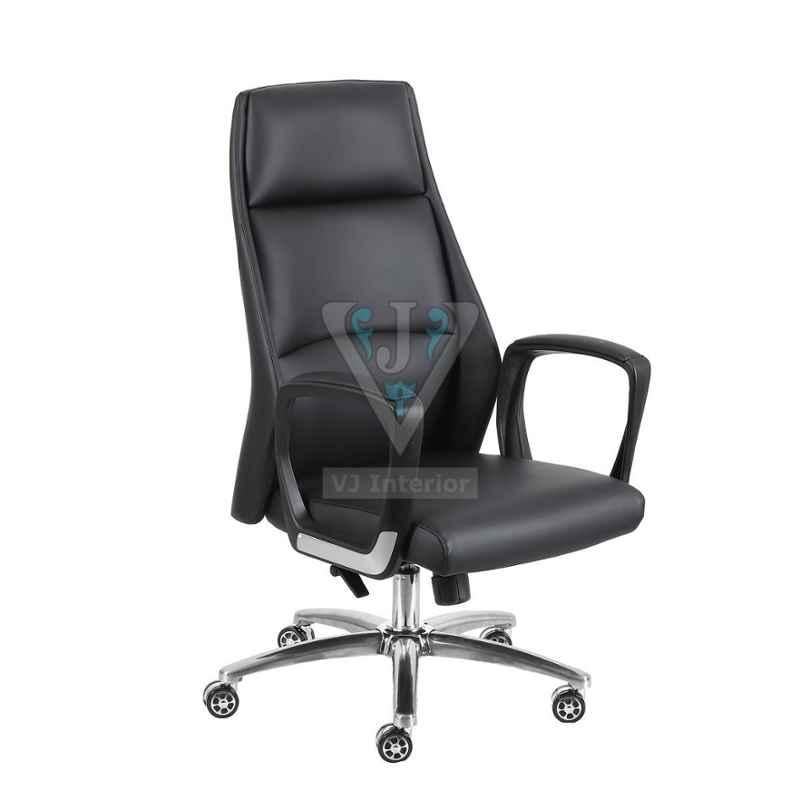 VJ Interior 17x20 inch Leatherette Office Chair Black, VJ-849