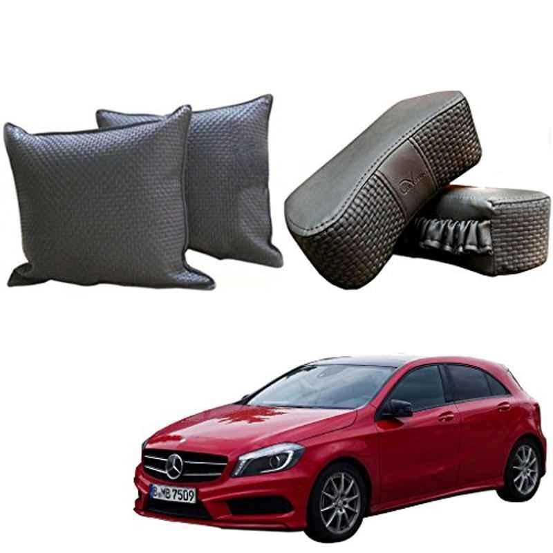 Kozdiko One Pair Grey Neck Rest & One Pair Cushion Combo for Mercedes Benz A-Class