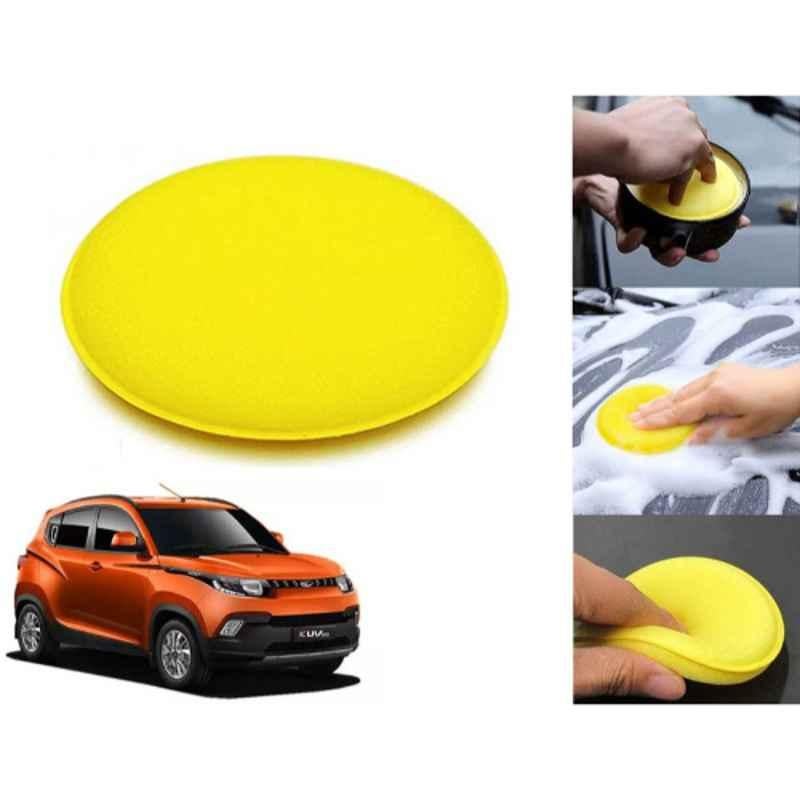 Auto Pearl Polyurethane Beige Washing & Waxing Polish Foam Sponge for KUV 100 2016