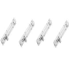 Senkiddpro 110mm Stainless Steel Chrome Finish Push to Close Tower Bolt (Pack of 4)