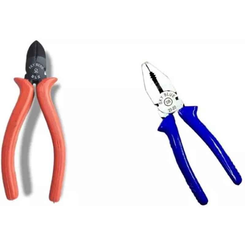 Sky Blue 2 Pcs 7.8 inch Lineman Plier Combo, SBE_PLIER_0708