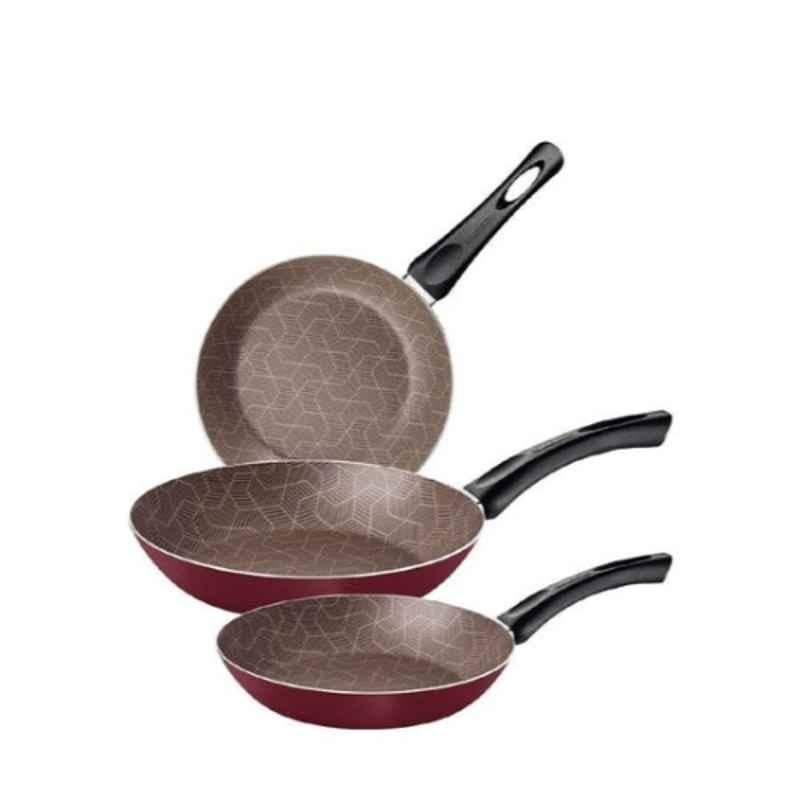 Tramontina 3Pcs Aluminium Red Non Stick Frying Pan Set, 28599713