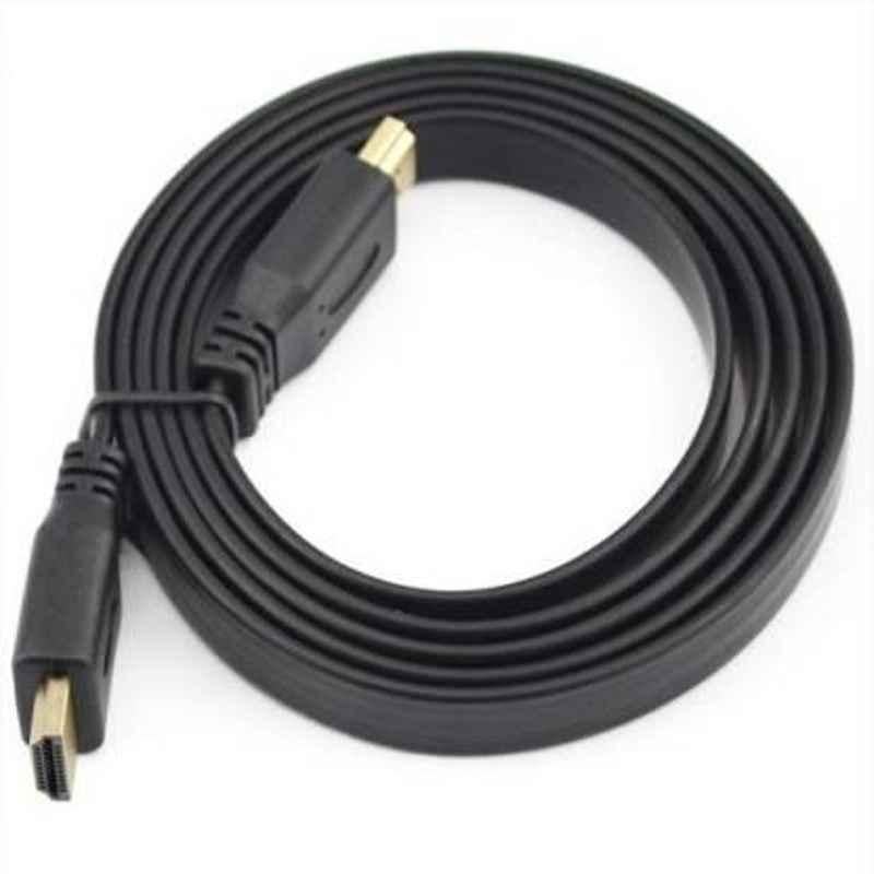 Adnet 15m 10240Mbps Version-4 Male to Male Black HDMI Flat Cable