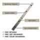 Atom Narmada 16 inch Silver Satin Finish Aluminum Pull Handle (Pack of 2)