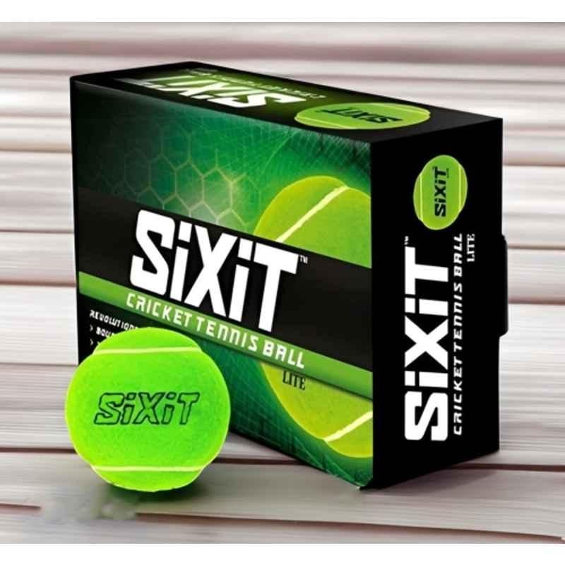 Sixit MD 6 Green Cricket Tennis Ball (Pack of 6)