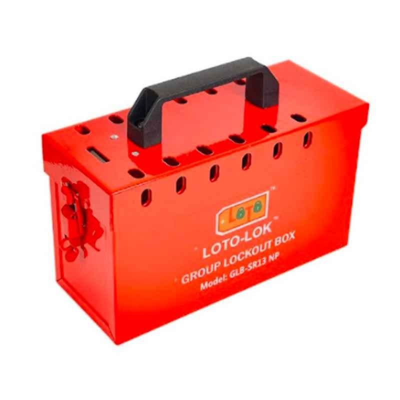 LOTO-LOK 255x105x152mm Steel Red Group Lock Box, GLB-SR13-NP