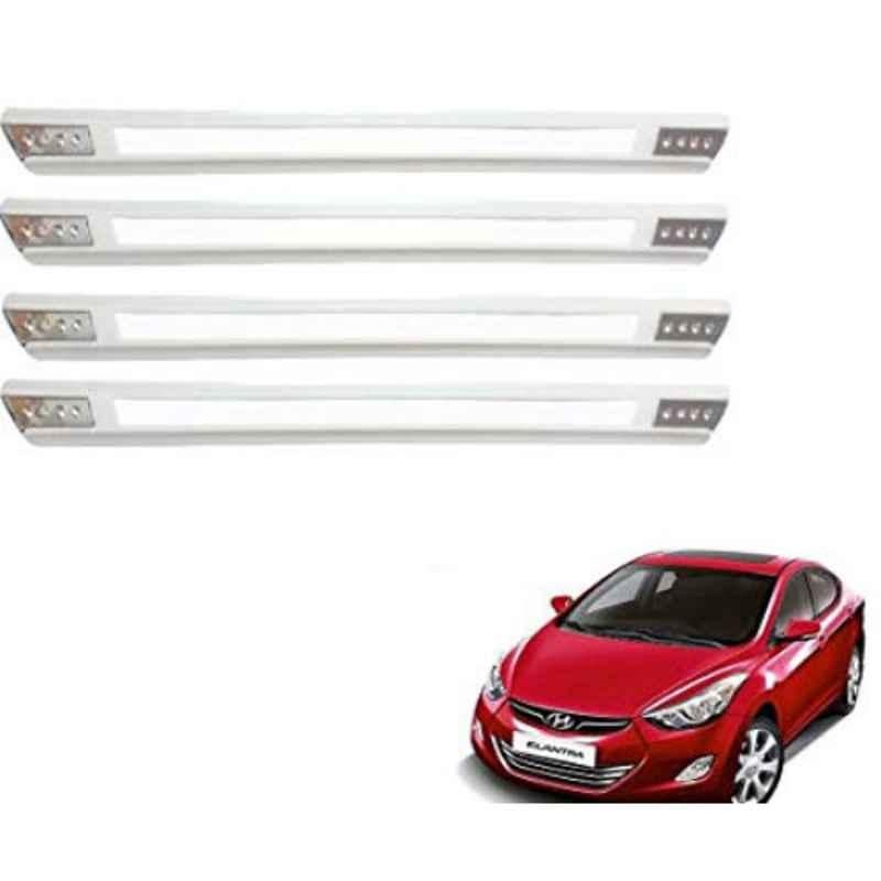 Kozdiko 4 Pcs Designer White Dotted Bumper Protector Set for Hyundai Elantra