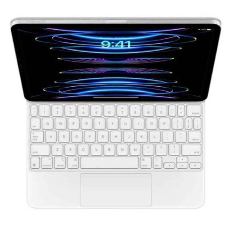 Apple 11 inch White Magic Keyboard for iPad Pro (4th generation) & iPad Air (5th generation), MJQJ3LB-A