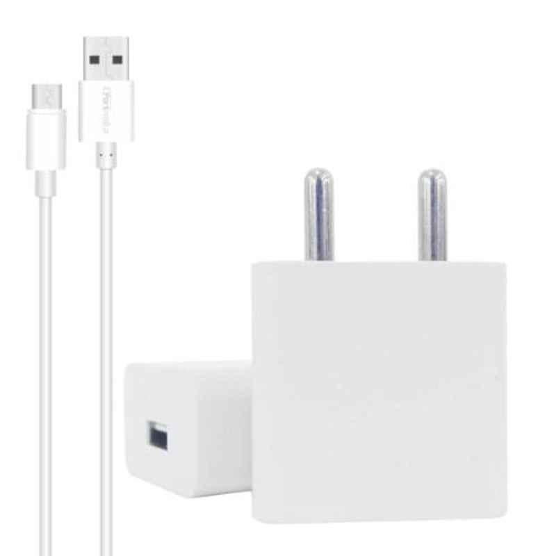 Portronics Adapto 442 White 2A Charger with Single USB Port, POR-442 (Pack of 5)