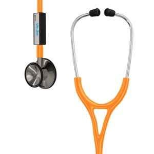 Lifeline Excel-II Stainless Steel Orange Chest Piece Stethoscope with 2 Way Tube, STH004-OR