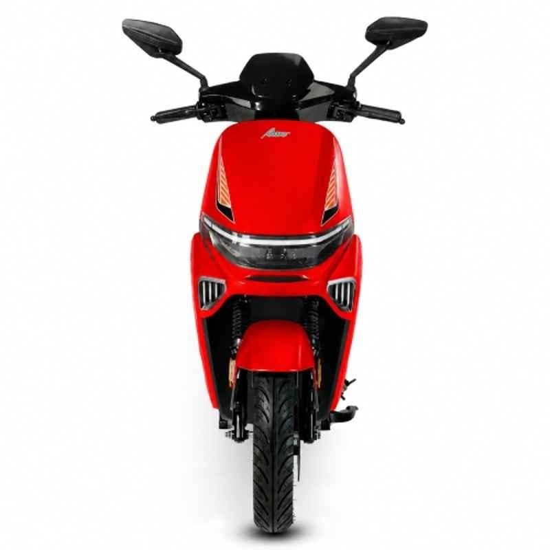 Amo Electric Bikes Brisk LI 25km/hr 60V Non RTO Red Electric Scooter with 60-70 km Per Charge Range