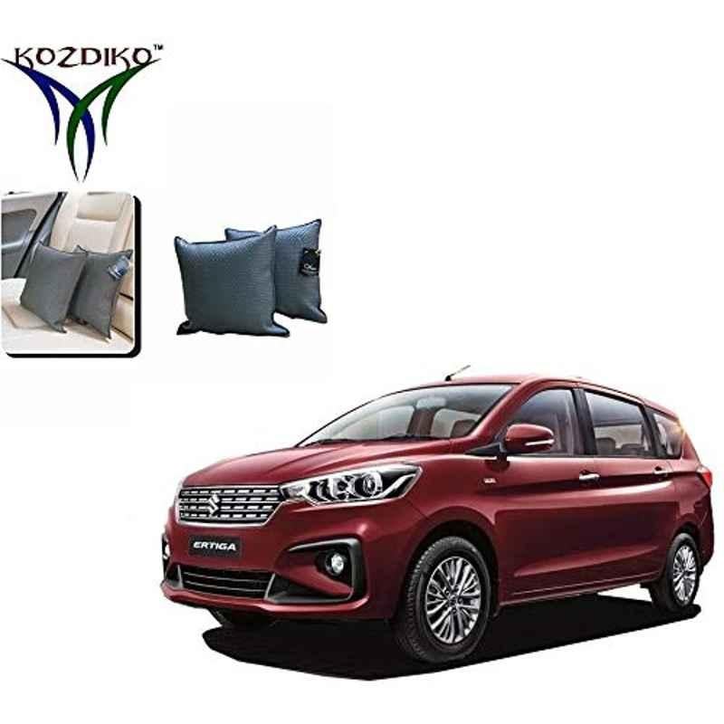 Kozdiko 2 Pcs Grey Car Seat Cushion Pillow Set for Maruti Suzuki Ertiga (Nov 2018-Present)
