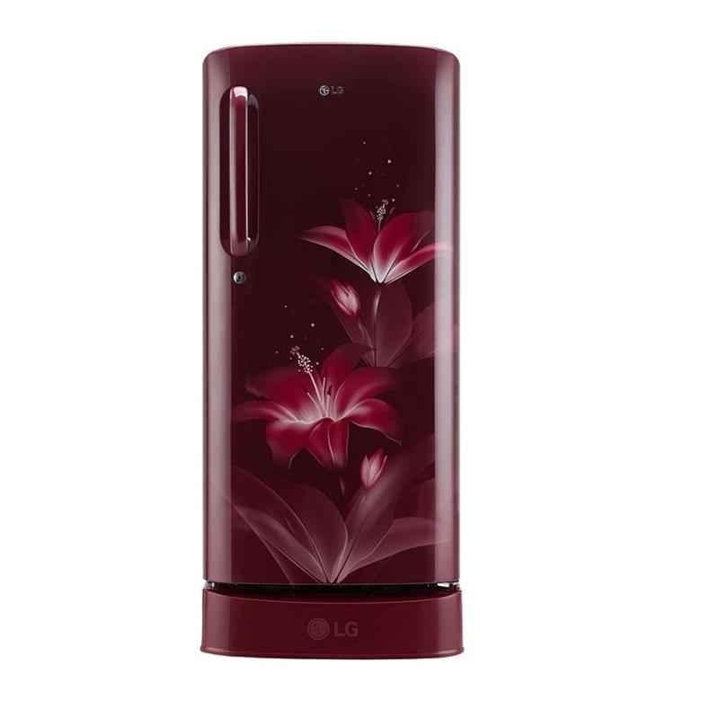 LG 190 Litre 4 Star Single Door Ruby Glow Refrigerator, GL-D201ARGX