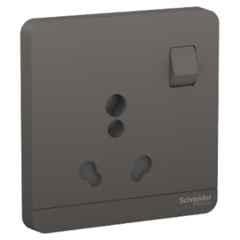 Schneider Electric AvatarOn 16A 250V Polycarbonate Dark Grey Switched Socket, E8315_16_DG