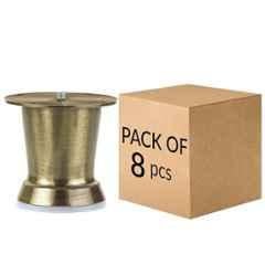Plantex Heavy Duty Cone Shape 3 inch Furniture Sofa Legs for Table/Sofa Support Legs/Sofa Furniture Leg/Table Leg/Set of 8 Pcs Antique Brass