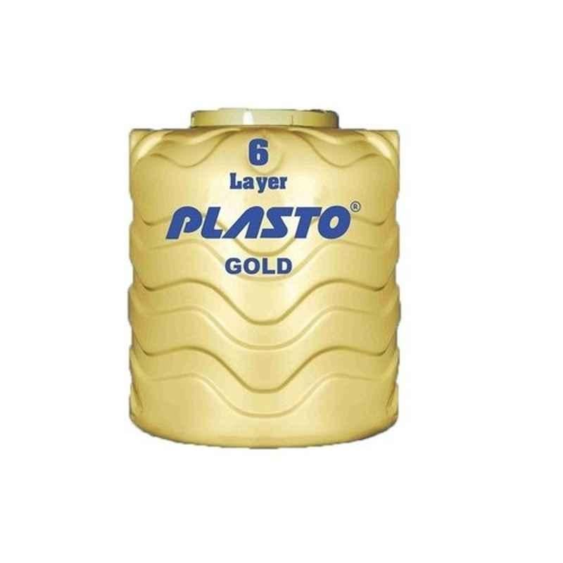 Plasto 500L HDPE Gold Gold 6 Layer Vertical Water Storage Tank