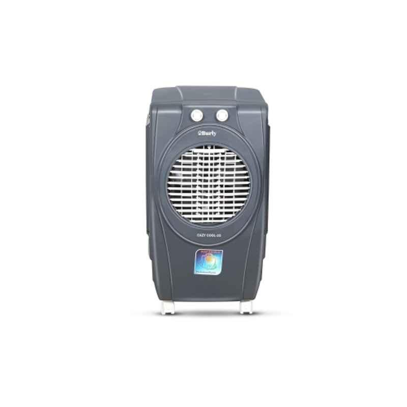 Burly Eazycool 35 100W 35 Litre Plastic Grey & White Personal Air Cooler with Honeycomb Pad Cooling & 1 Year Warranty, COOL35LEASY