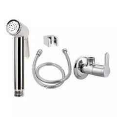 Fastgear Stainless Steel Silver Chrome Finish Health Faucet Set, FG1035