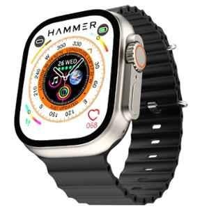 Hammer Ultra Classic 2.01 inch HD Charcoal Black Bluetooth Calling Smartwatch