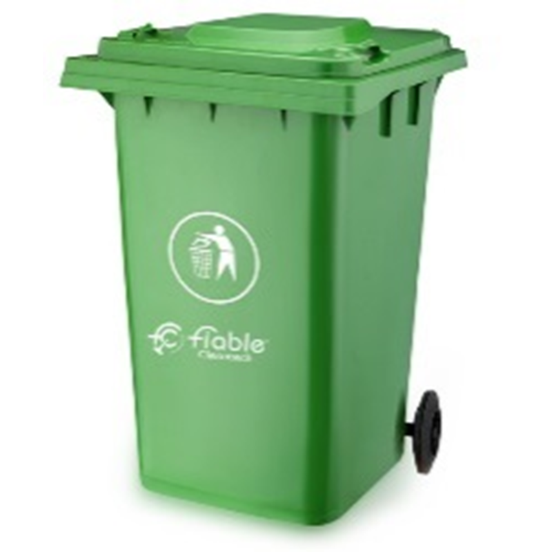 Fiable 360L HDPE Green Dustbin with Lid & 2 Wheels, FDB 360