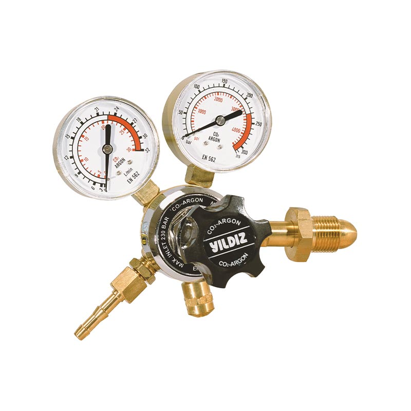 Yildiz Star 230-21 lpm Argon & Mixed Gas Pressure Regulator with Flow Gauge, 5441