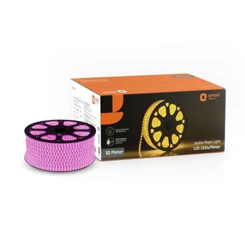 Orient Electric Joylite 8W 10m Pink LED Rope Light with 120 LEDs, IP65 Certified & Direct Plug-in for Home Decoration (Pack of 2)