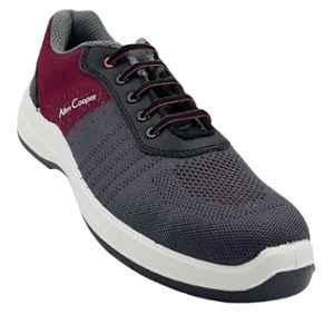 Allen Cooper Breathable Knitted Fabric PU Composite Toe Black Safety Shoes, 82538-ACF11719-10, Size: 10