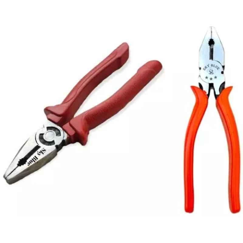 Sky Blue 2 Pcs 7.8 inch Lineman Plier Combo, SBE_PLIER_COMBO_MOD_00410
