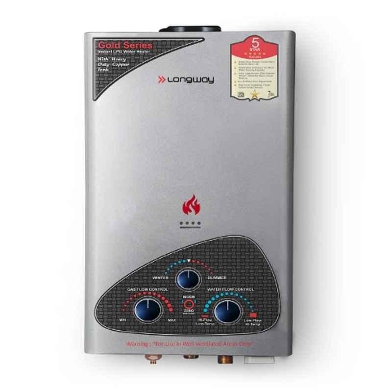 Longway 7L Gas Silver Water Geyser, Xolo Gold Dlx