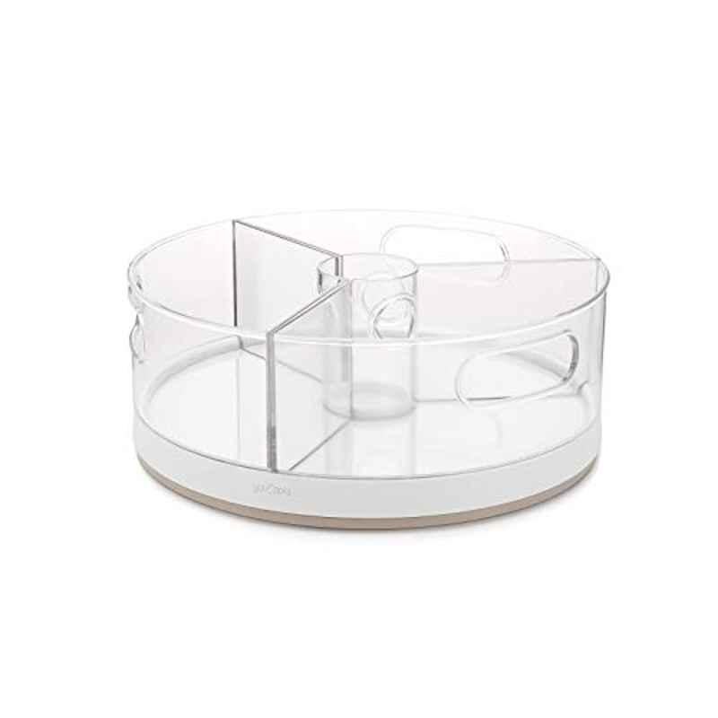 YouCopia 11 inch Plastic White Turntable Snack Organizer with Bins, 2724638527194