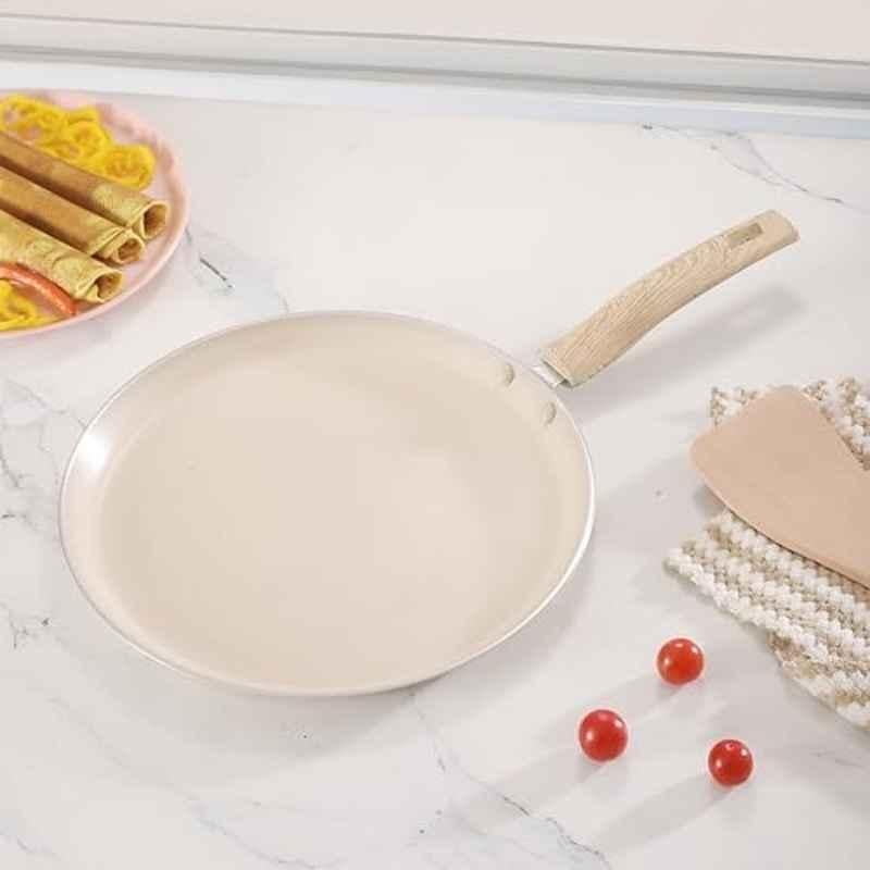 Cookaid Neo Glide 28cm Aluminium Cream Non Stick PTFE Coated Dosa Tawa, CKD-NS-DT28-09