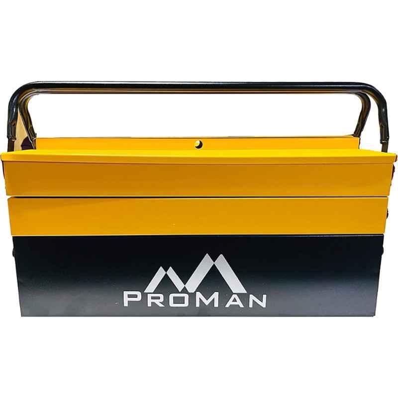 ProMan 5T-17-Y Metal Heavy Duty Tool Box with 5 Tray Compartment