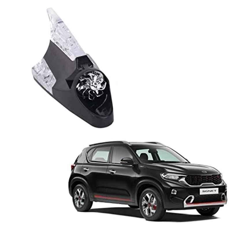 Kozdiko Black Auto Wind Power LED Light Shark Fin Car Antenna for Kia Sonet