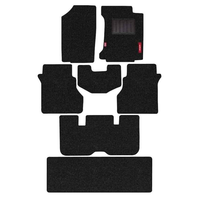Elegant Carry 7 Pcs Polypropylene Black Carpet Car Floor Mat Set for Renault Triber