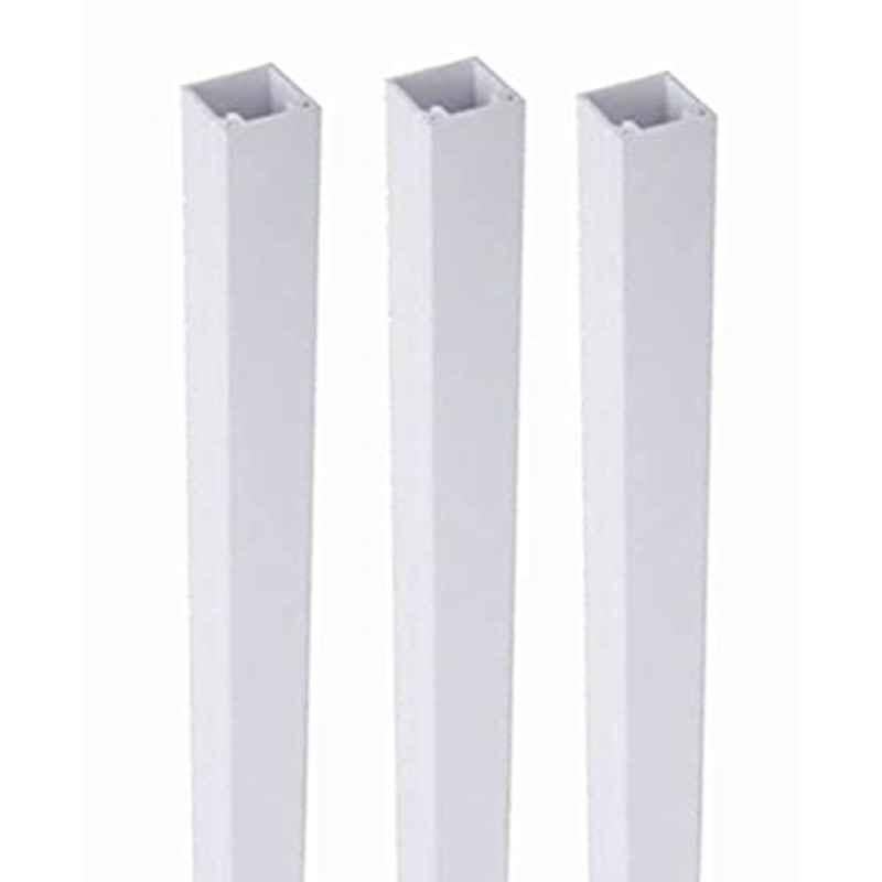 16x16mm 90cm PVC White Self Adhesive Trunking (Pack of 3)