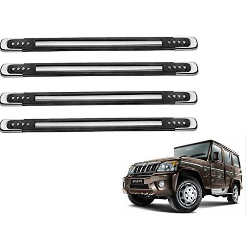 Kozdiko 4 Pcs Designer Black Bumper Protector Set for Mahindra Bolero, Koz-66114